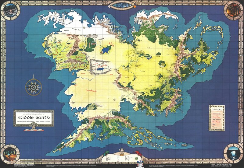 Map of Middle Earth — Blue, Adventurous