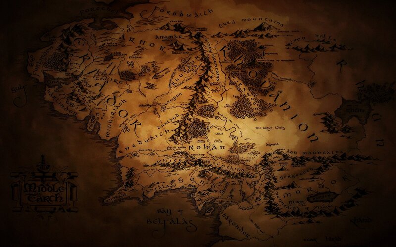 Map of Middle-earth — Brown, Ancient