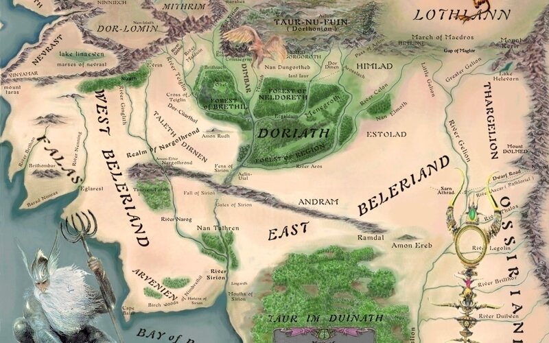Map of Middle-earth — Green, Epic