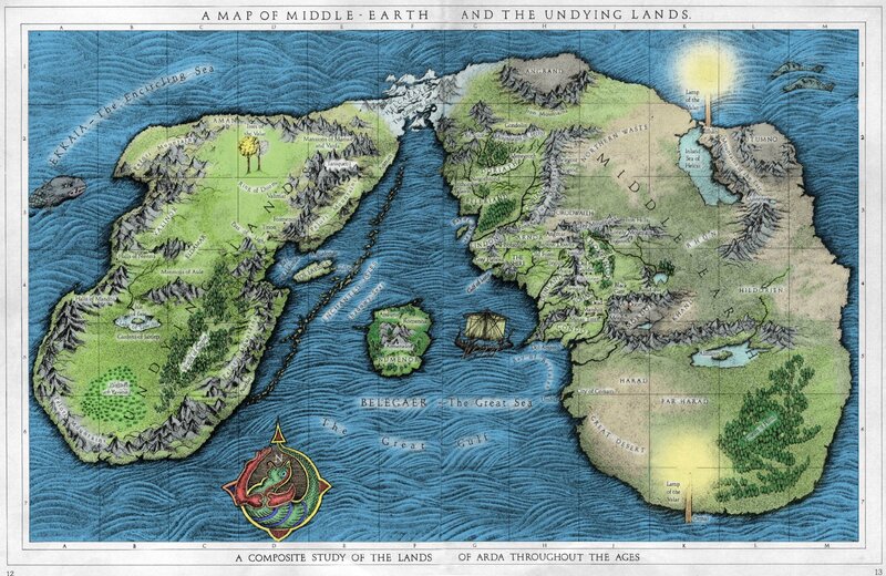 Map of Middle-earth — Green