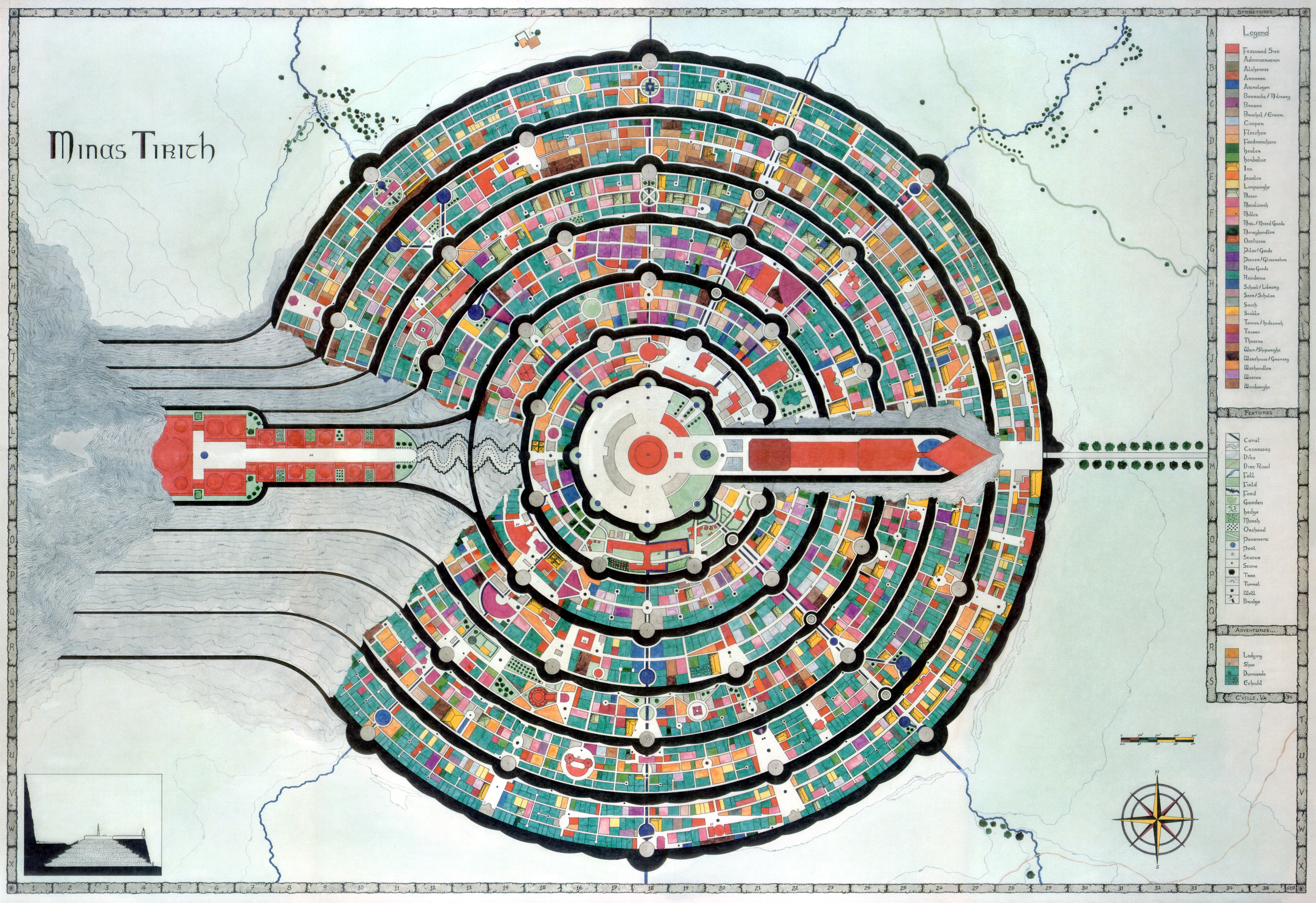 Map of Minas Tirith