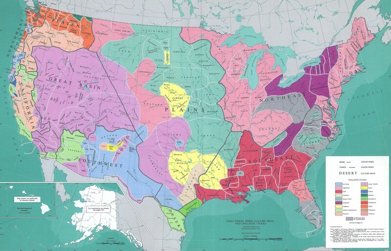 Map of Native American Tribes — Green