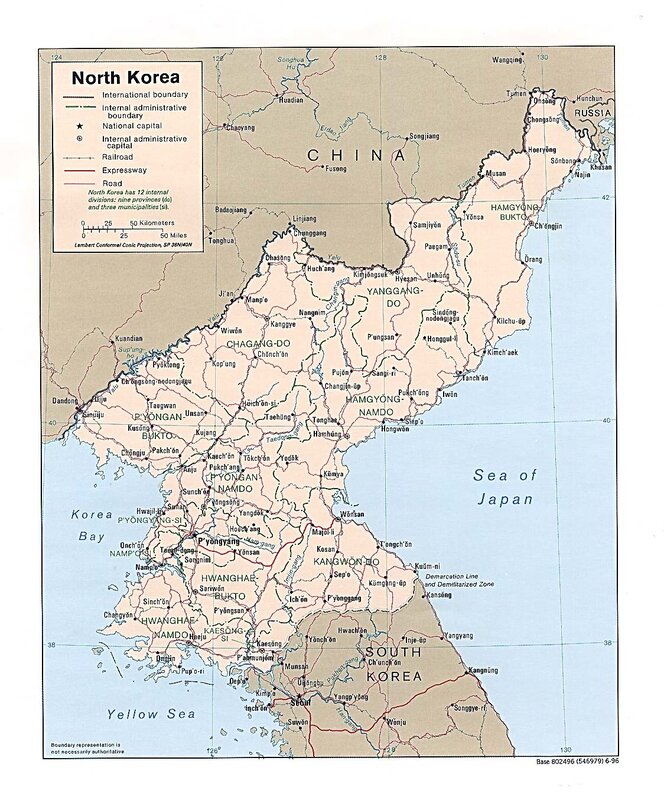 Map of North Korea