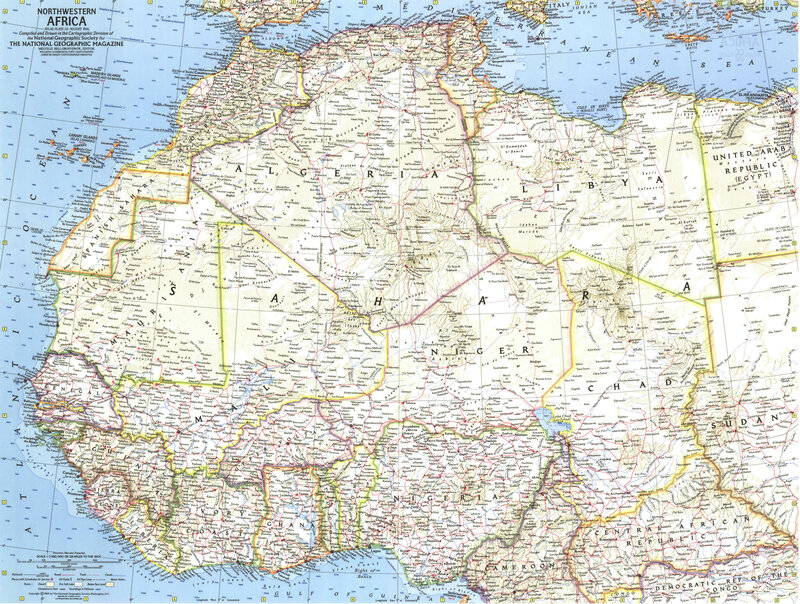 Map of Northwestern Africa