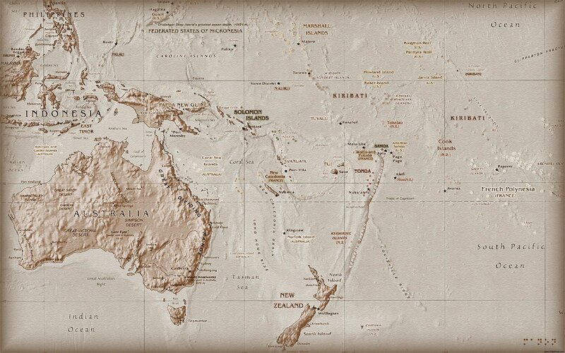 Map of Oceania and Pacific Islands
