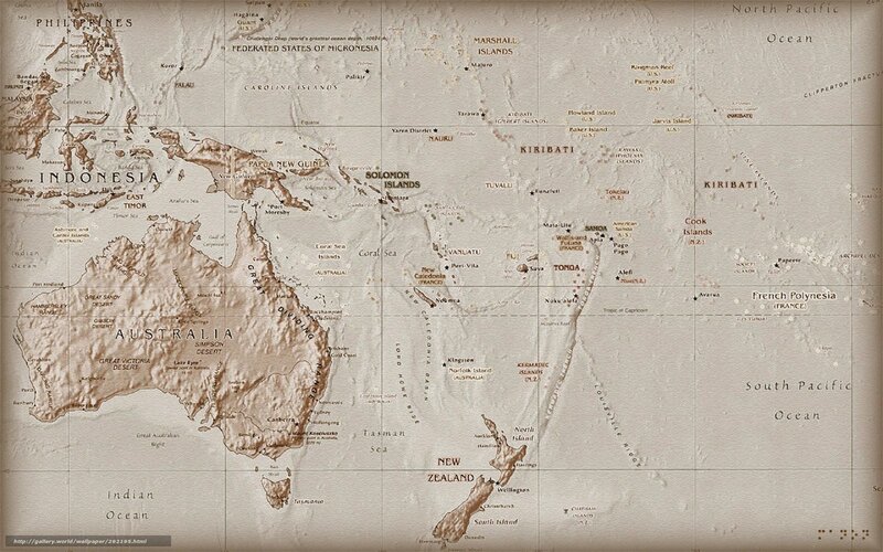 Map of Oceania region