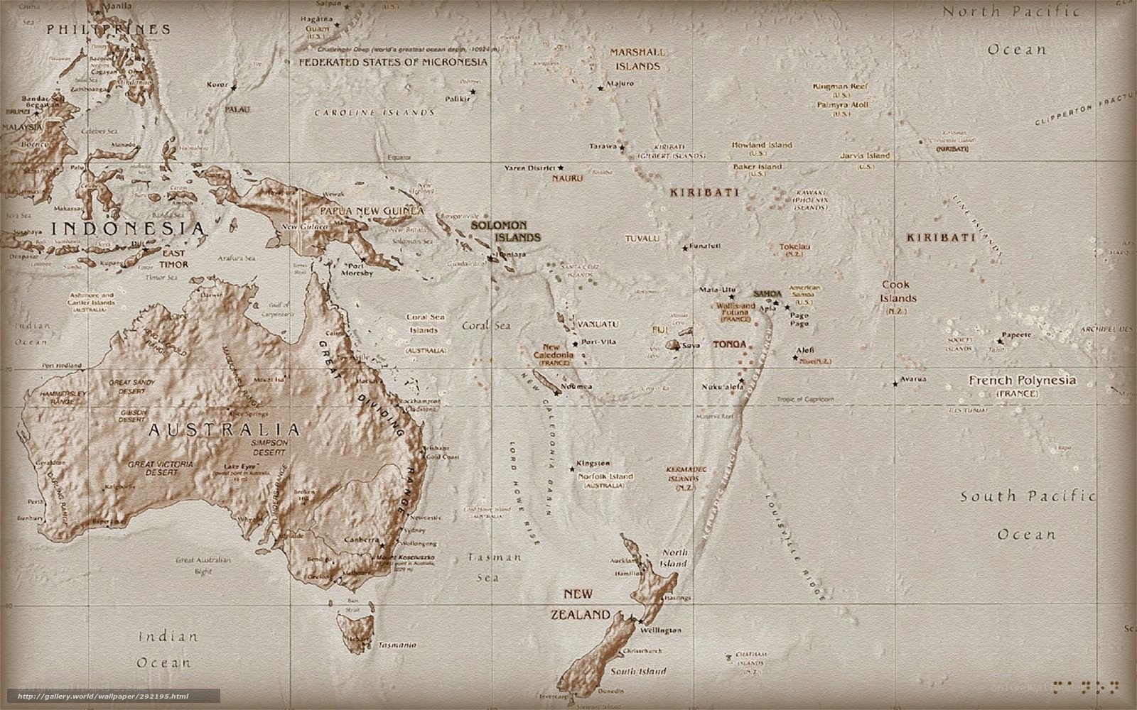 Map of Oceania region