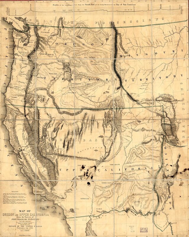 Map of Oregon and Upper California