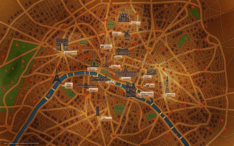 Map of Paris Landmarks