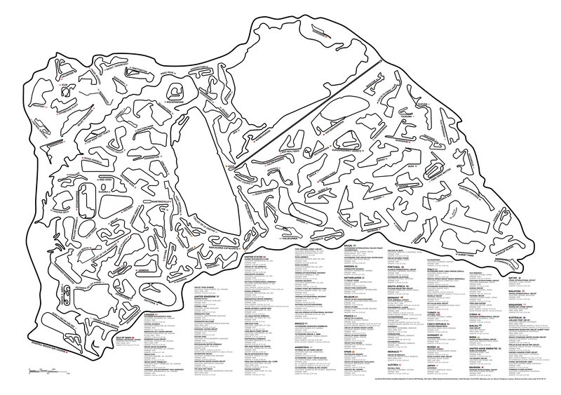 Map of Racetracks
