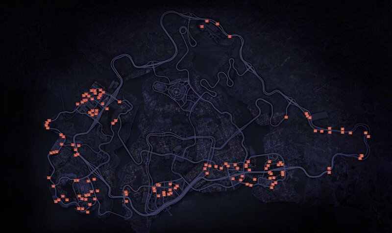 Map of Racing Circuits
