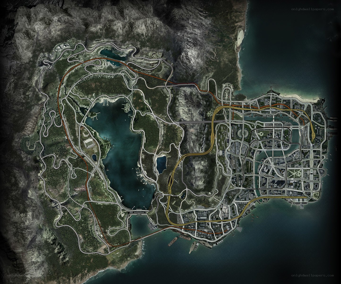 map of racing game world