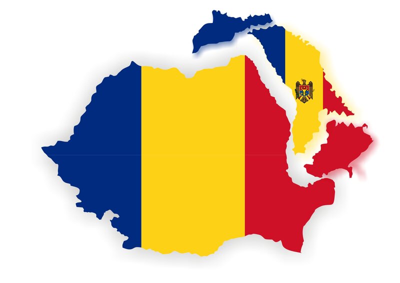 Map of Romania and Moldova