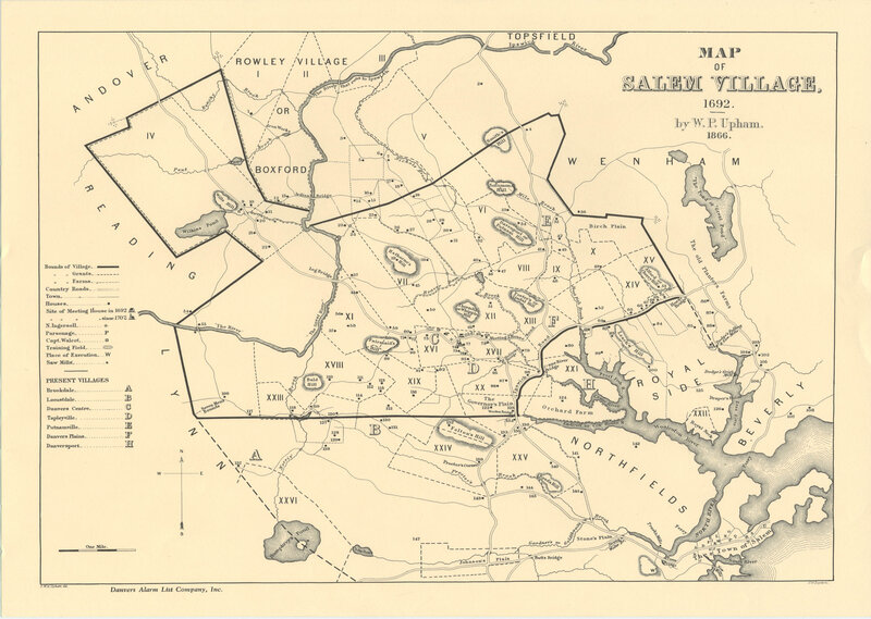 Map of Salem Village 1692