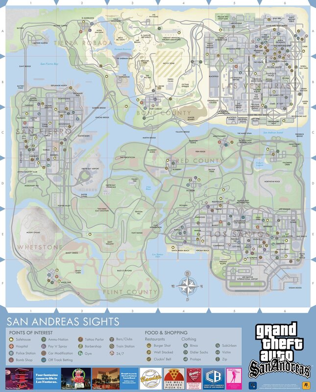 Map of San Andreas