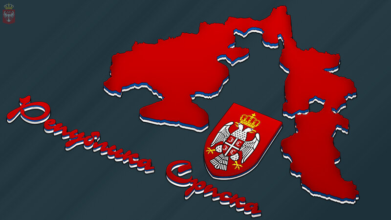 Map of Serbia — Red