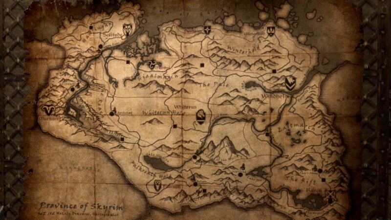 Map of Skyrim Province