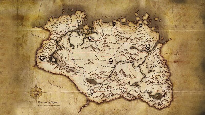 Map of Skyrim Province