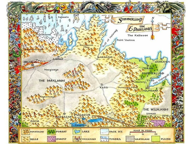 Map of Sommerlund and the Darklands