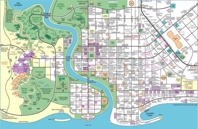 Map of Springfield — Green