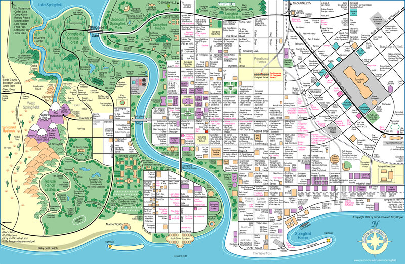Map of Springfield