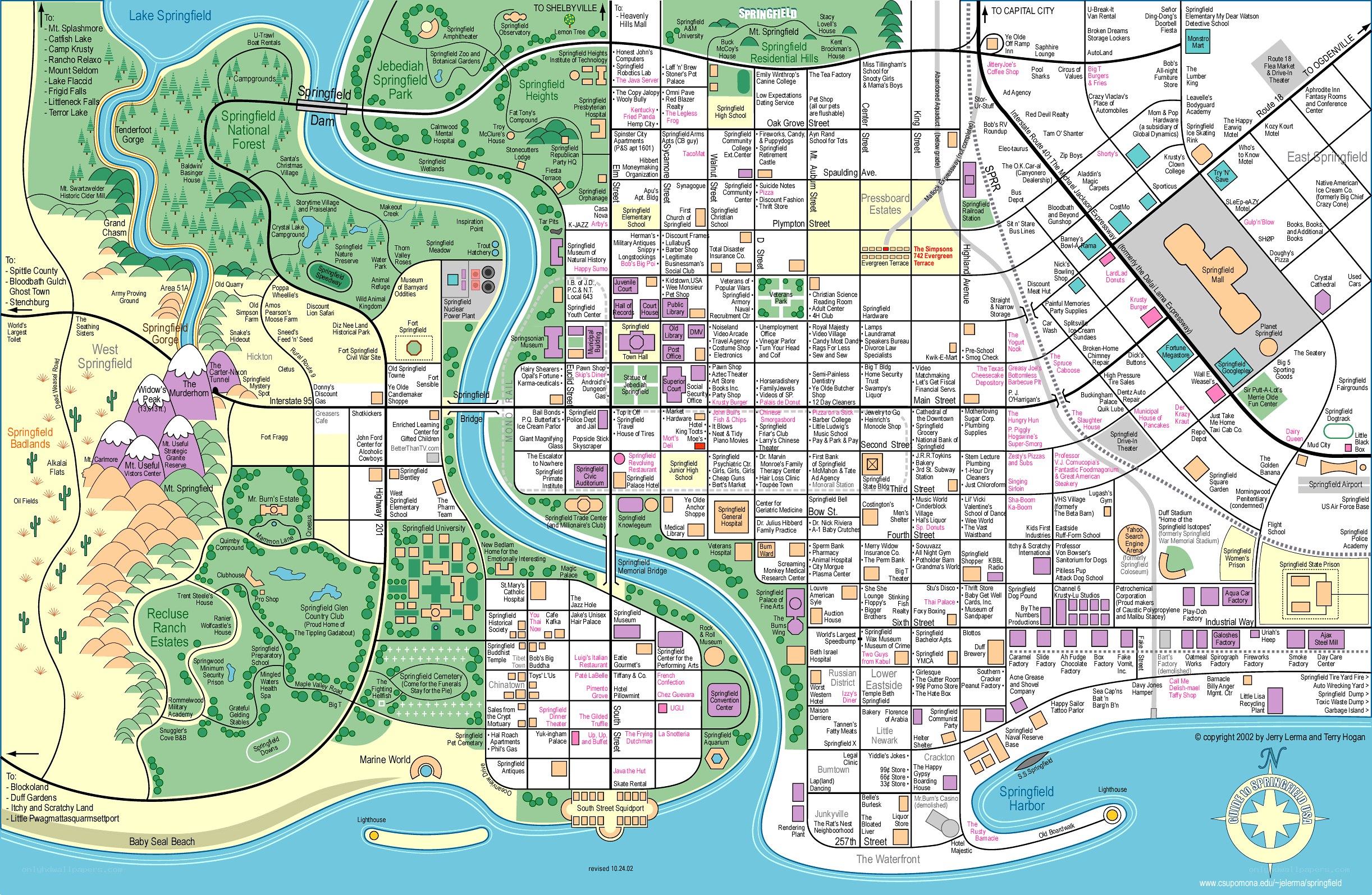 Map of Springfield
