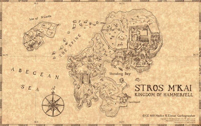 Map of Stros M'Kai — Brown