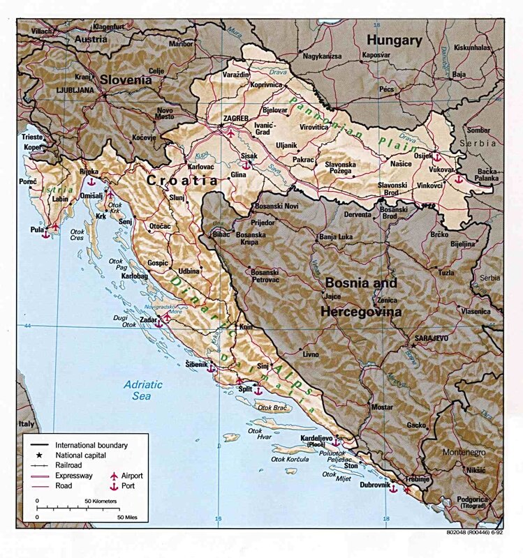 Map of the Balkans