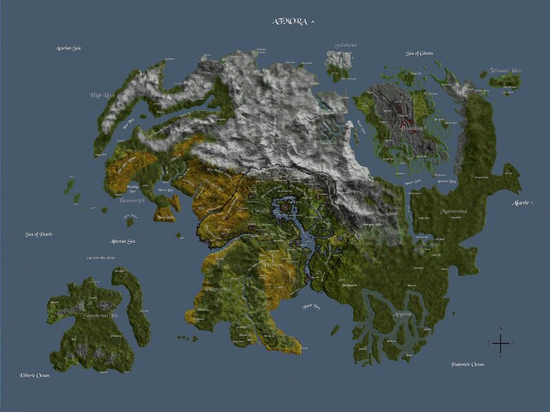 Map of the Elder Scrolls world