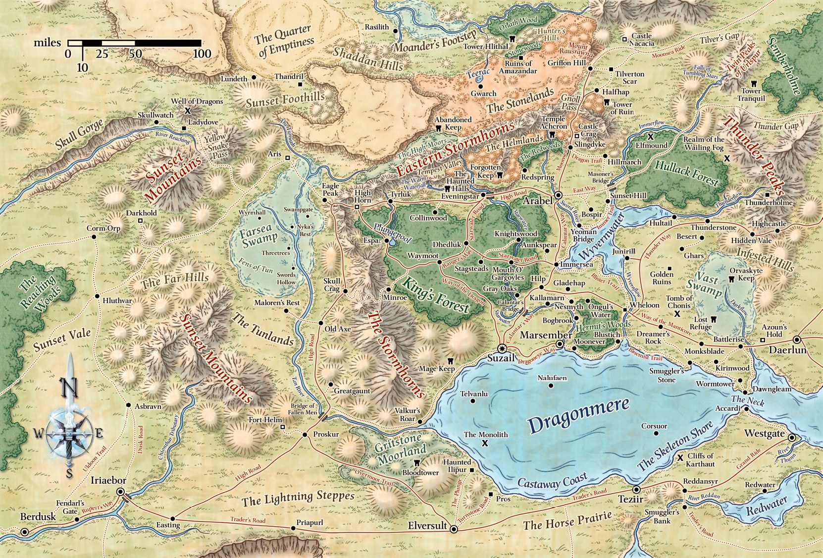 Map of the Forgotten Realms