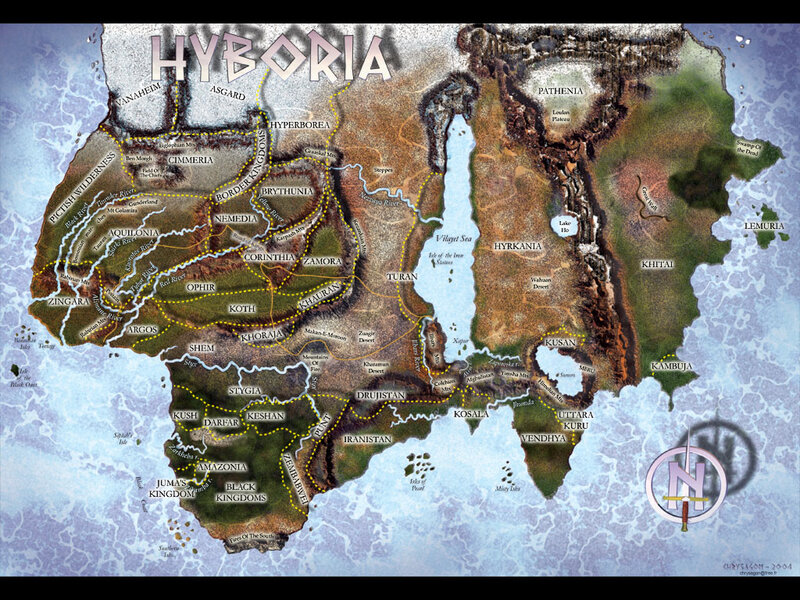 Map of the Hyboria continent