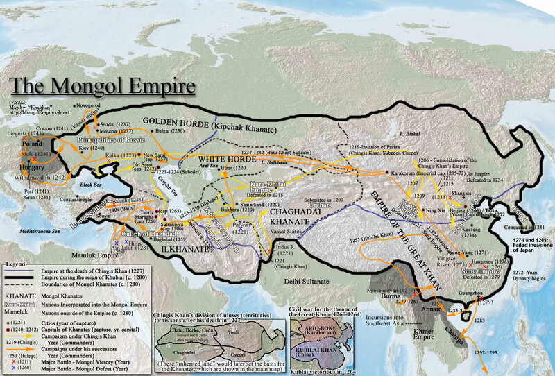 Map of the Mongol Empire