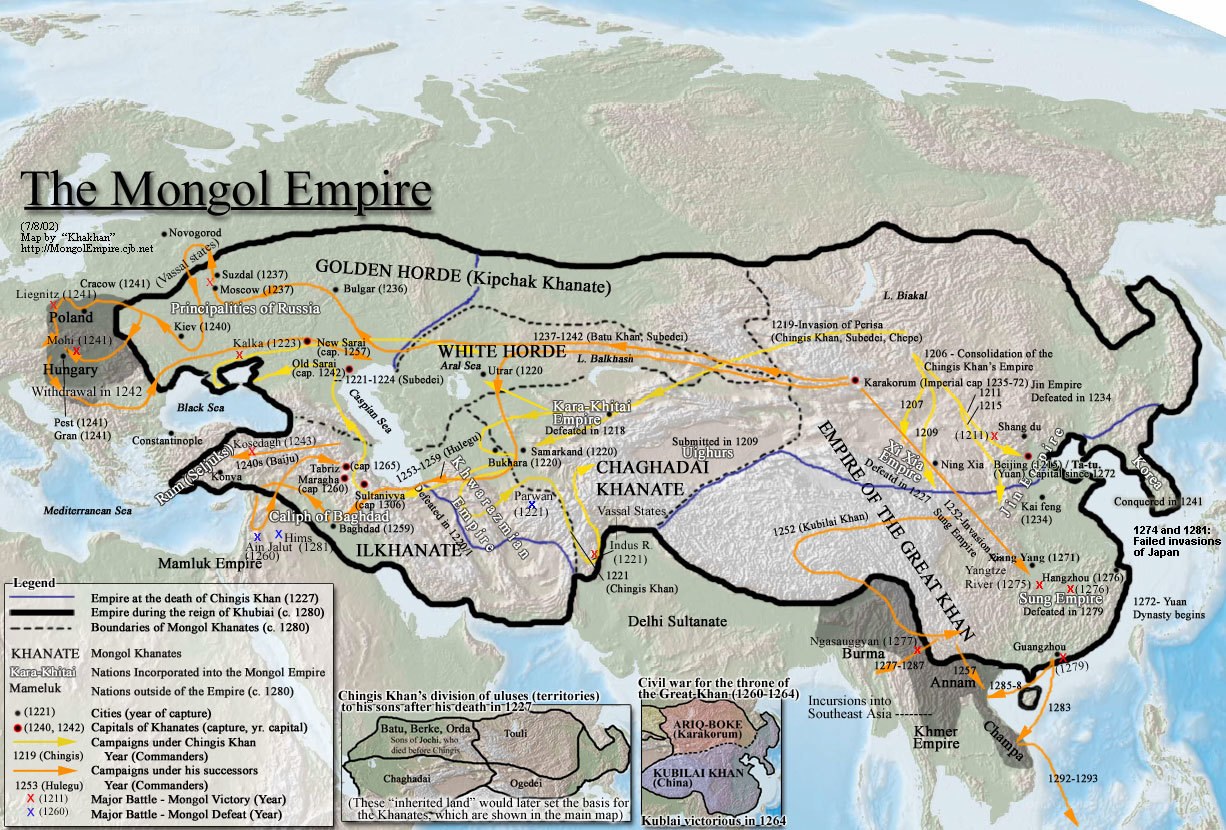 Map of the Mongol Empire