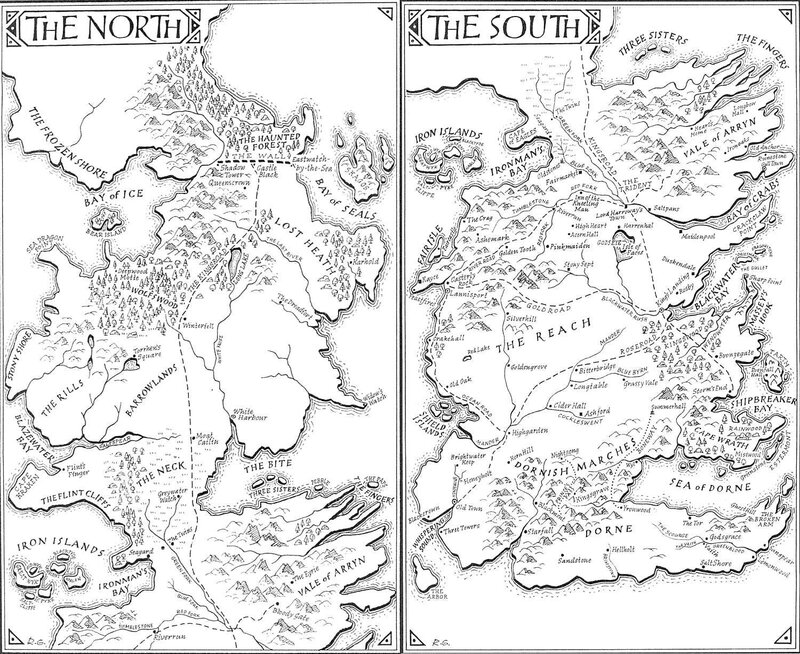 Map of The North and The South