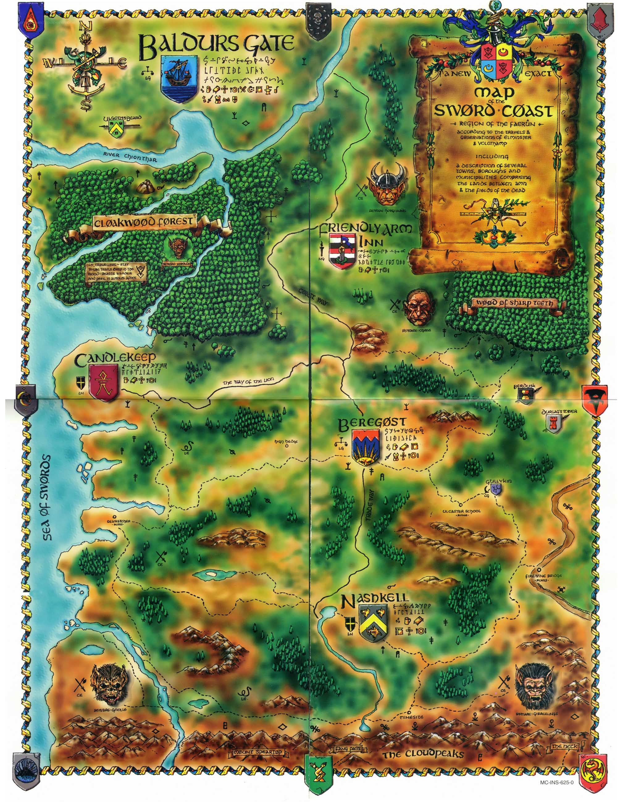 Map of the Sword Coast