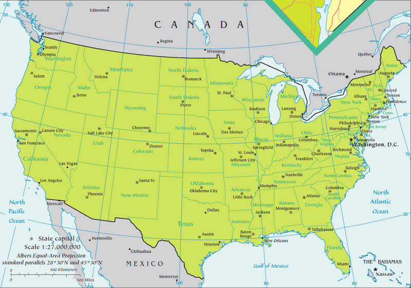 Map of the United States