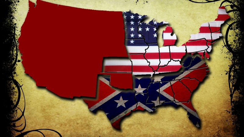 Map of the United States — Red, Dramatic