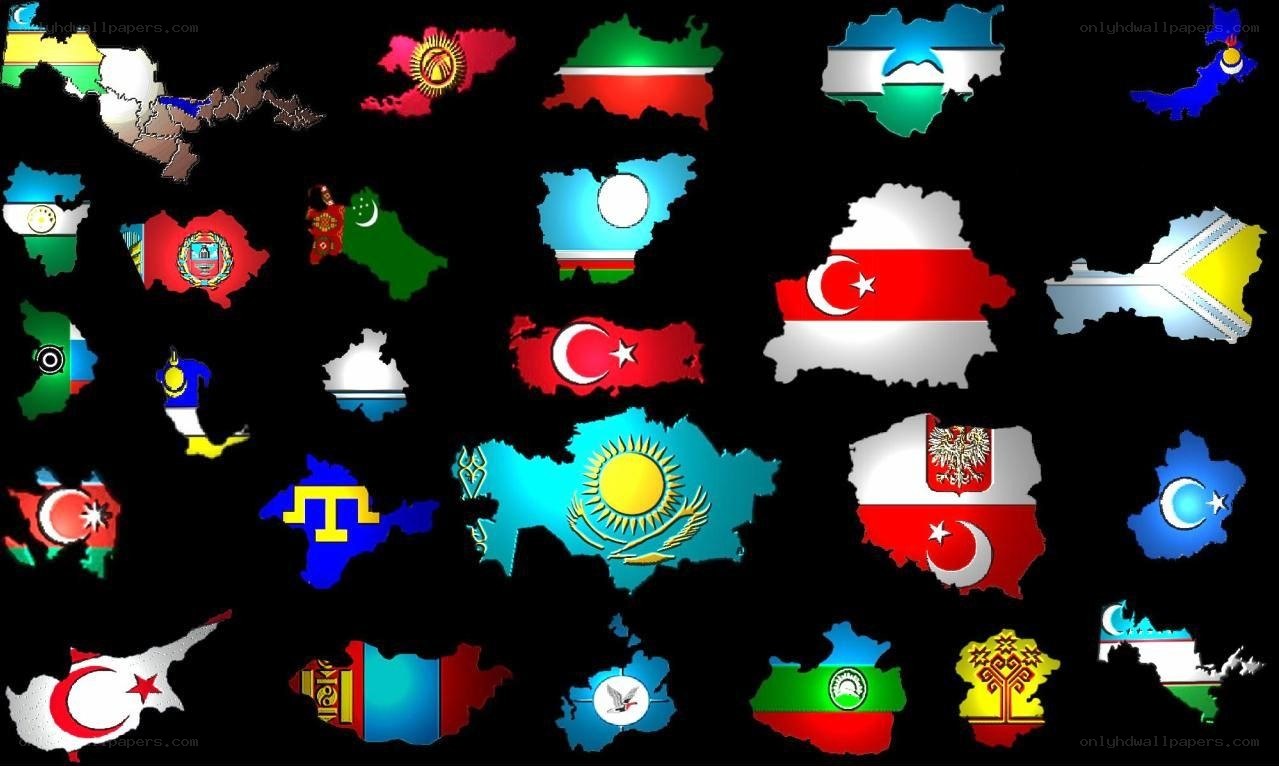 Map of Turkic nations