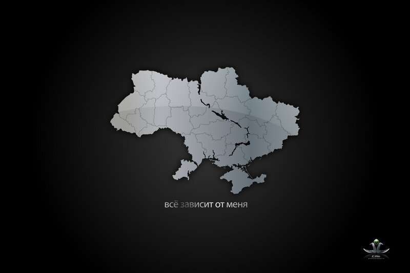 Map of Ukraine — Gray