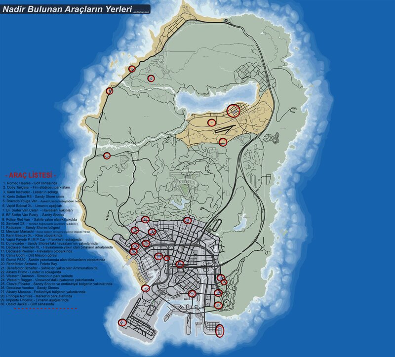 Map of Vehicle Locations