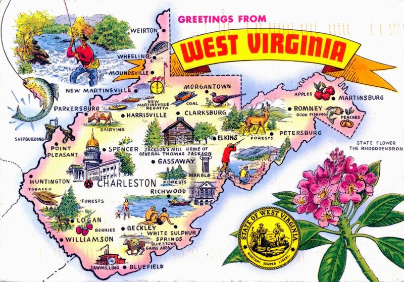 Map of West Virginia