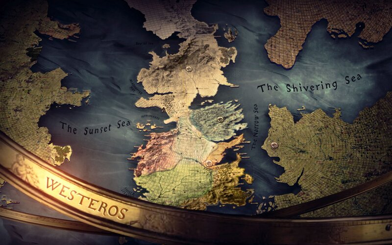 Map of Westeros from Game of Thrones