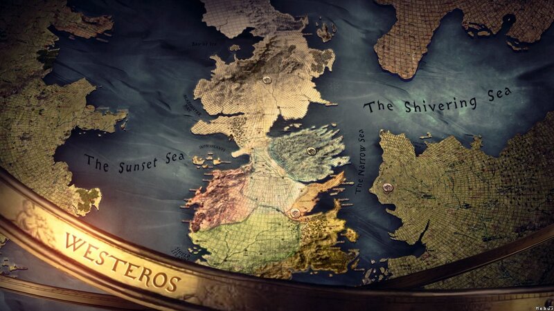 Map of Westeros from Game of Thrones
