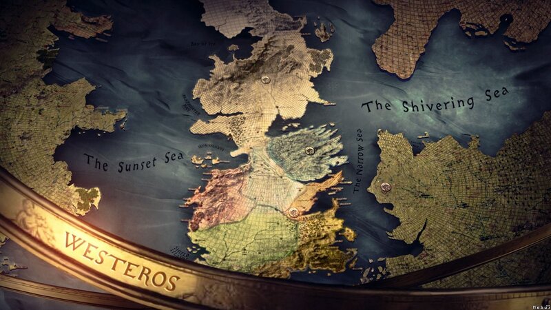 Map of Westeros — Green, Dramatic