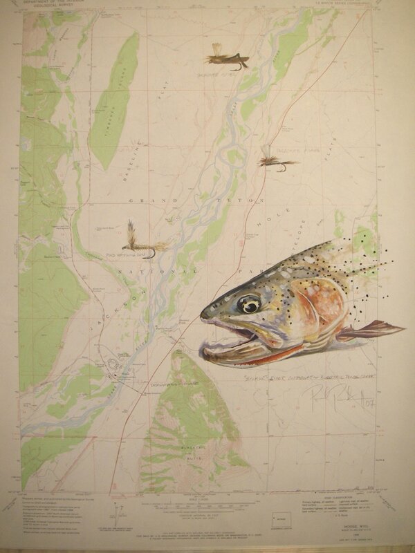 map with trout illustration