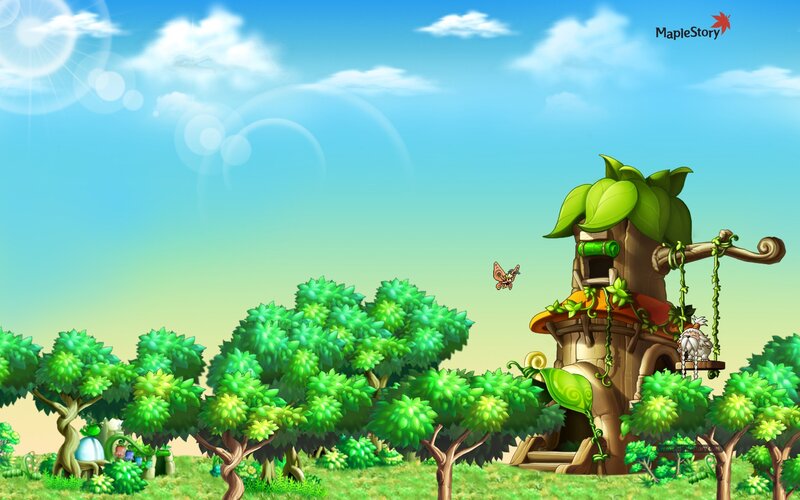 MapleStory treehouse scene