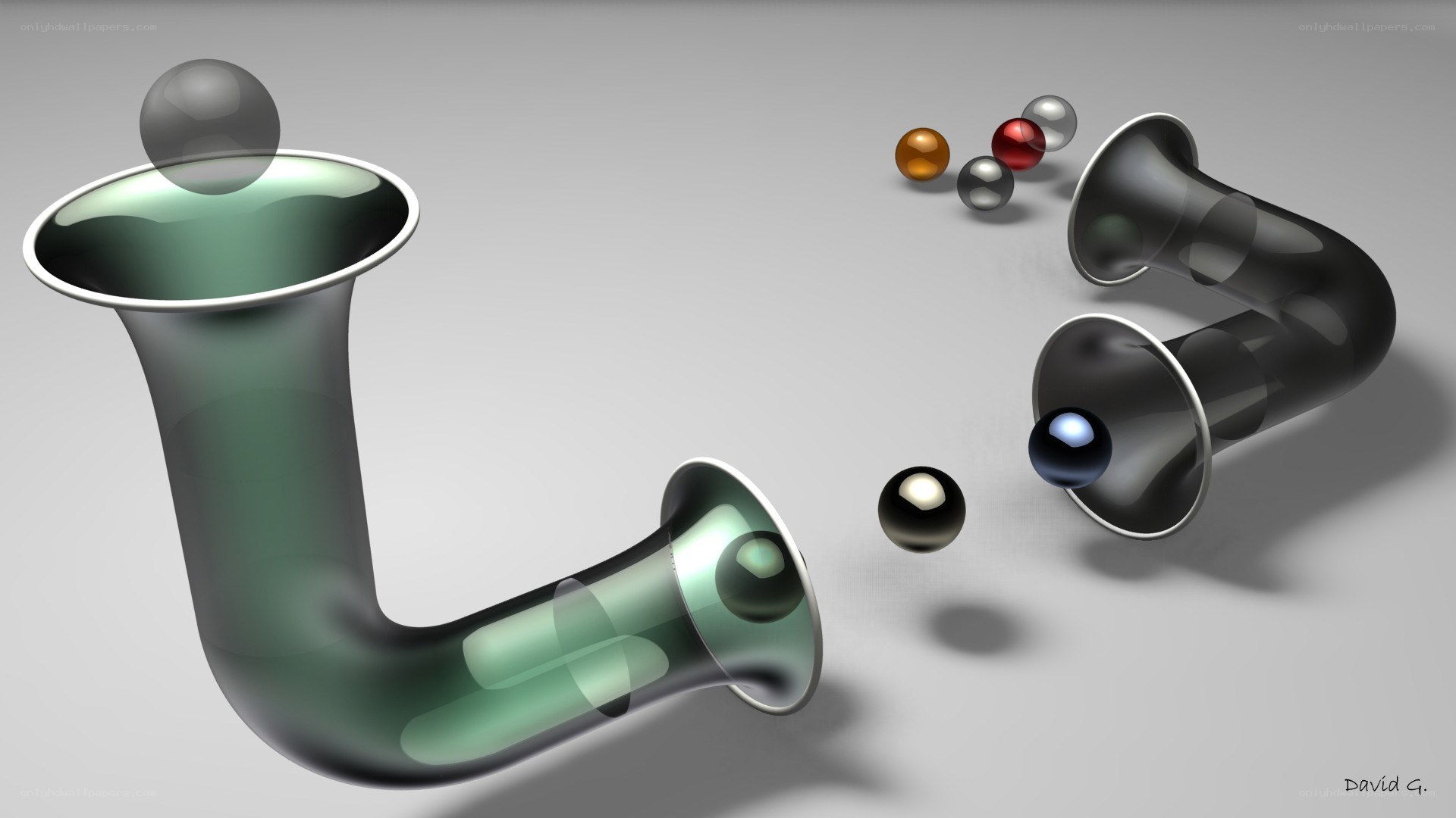 Marble and glass tubes