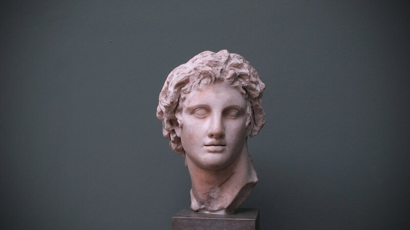 marble bust of a classical figure