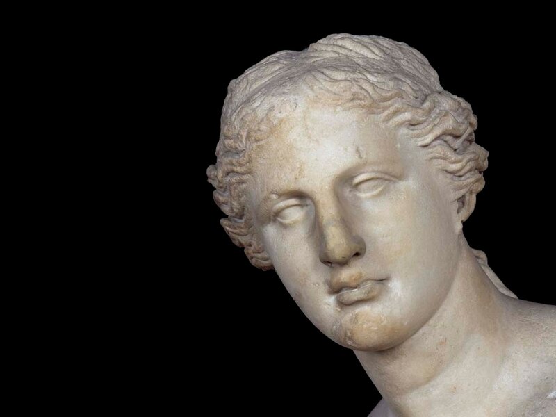 marble bust of a woman