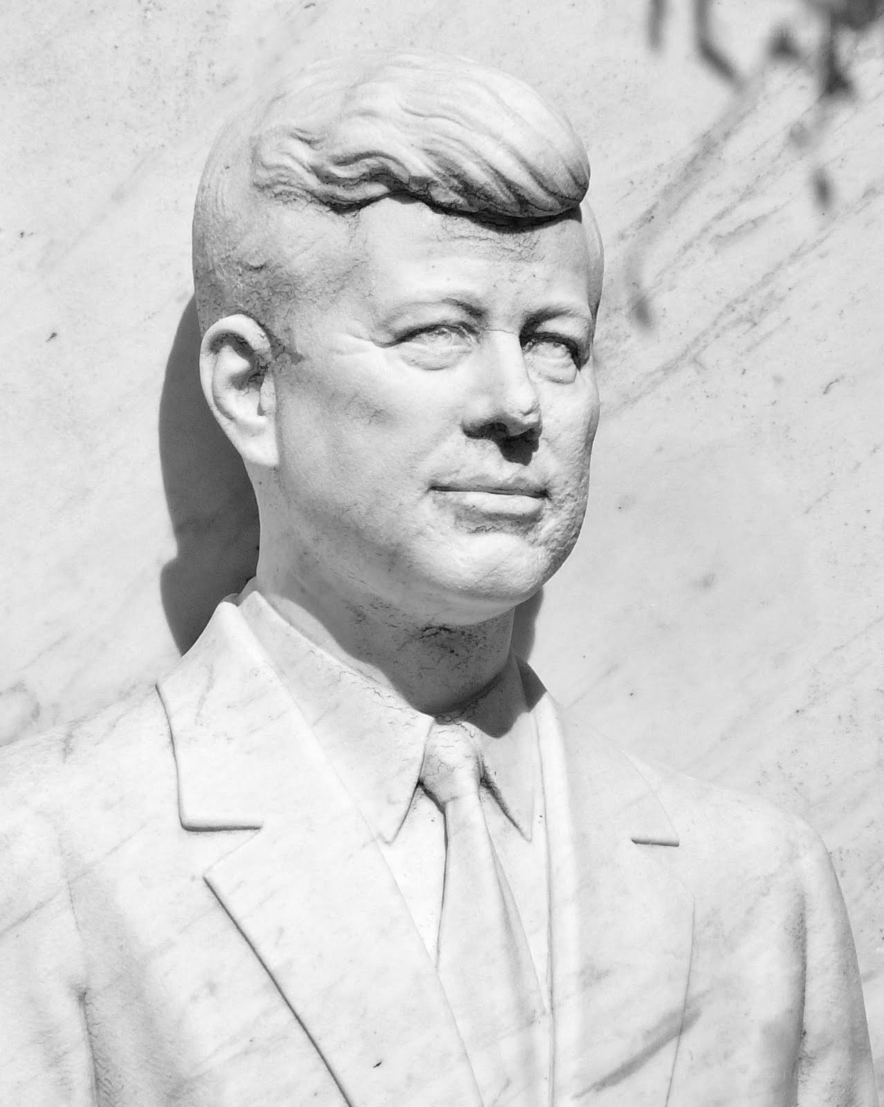 Marble bust of JFK